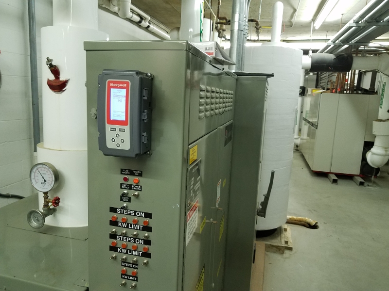 a commercial hot water electric boiler installed and serviced by National HVAC