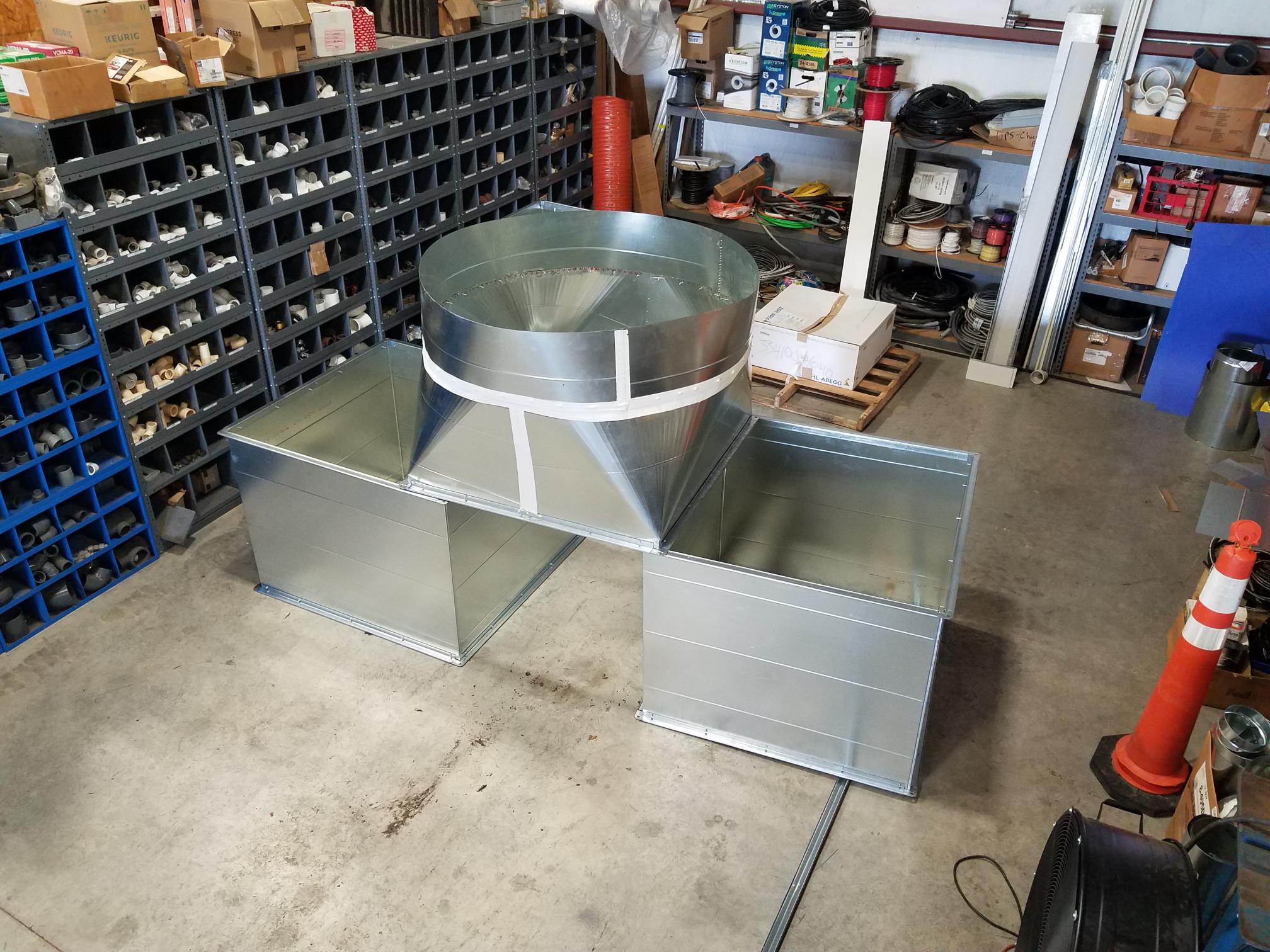 custom sheet metal — square to round